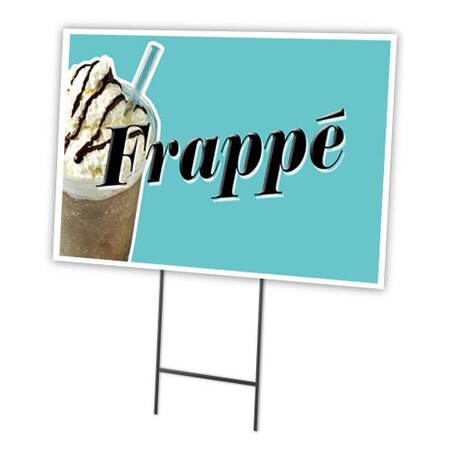 Signmission Frappe Yard Sign & Stake outdoor plastic coroplast window, C-1216 Frappe C-1216 Frappe